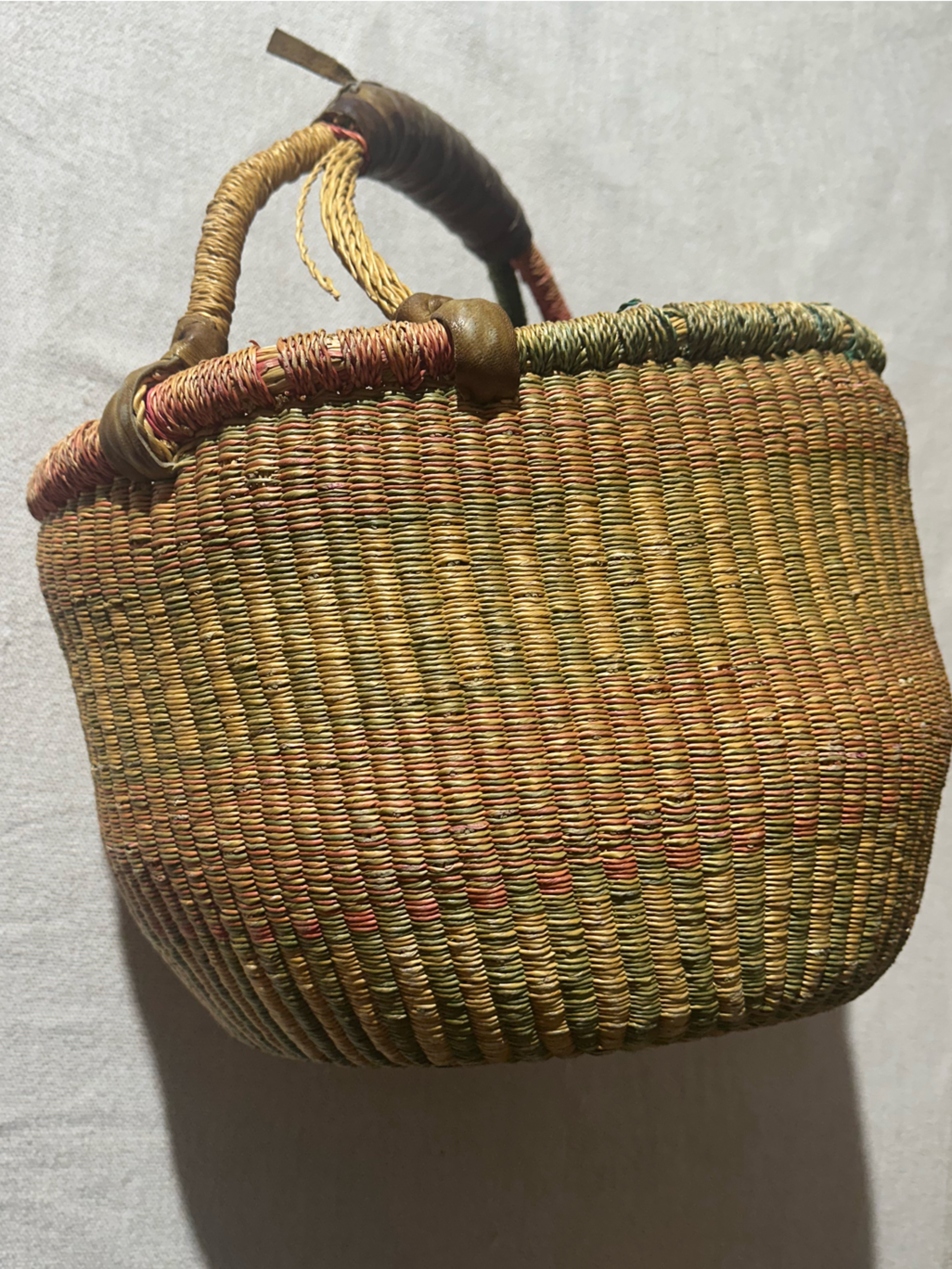 Traditional Handcrafted Artisan Bolga Pot Basket Gambibgo Pot Basket Ghana